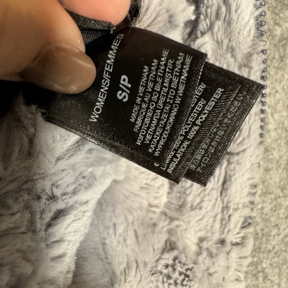 The North Face Reversible Quilted Fleece Vest Womens Small Purple Mossbud Swirl - Picture 6 of 13